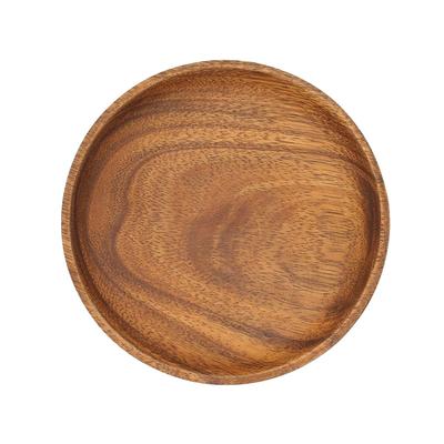 Exquisite handgefertigte Walnussschale Natürlicher Stil Schale für Teepartys Korrosionsbeständiges Holz Dessertschale Geschirr Rund