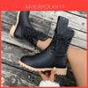 Stilvolle Damen-Wadenstiefel mit bequemem niedrigen Absatz und kuscheligem Futter für die Herbst-Winter-Mode