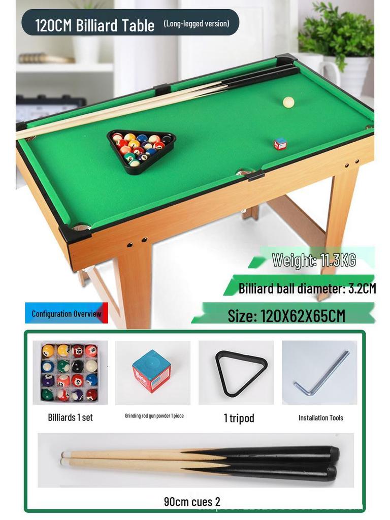 Children's Mini Wooden Billiards Table: Multifunctional Game Table with Legs