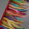 25-30cm Rooster Feather Trimming Chicken Feathers Trims Rooster Tail Feather Ribbon Dress Skirt Costume Carnival Decoration