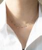 Alleun Silver 925 Chain Gemstone Choker Rainbow Pearl Silver Necklace