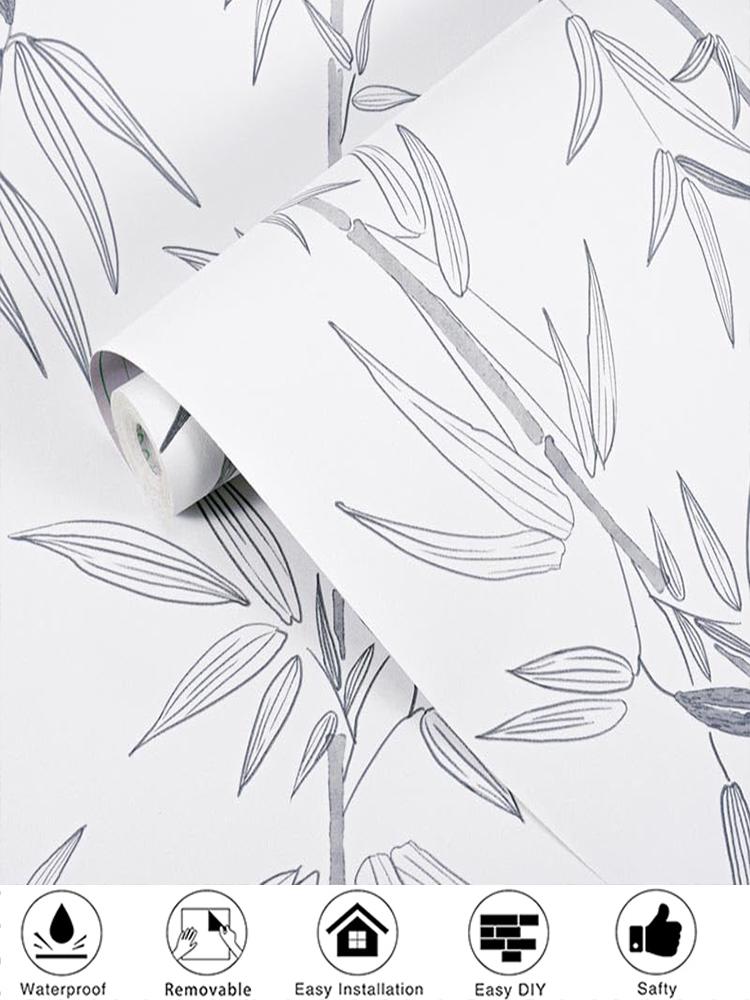 Boho Peel and Stick Wallpaper Stripe Herringbone Black White Vinyl Self Adhesive Room Decor Contact Paper 45cm wide