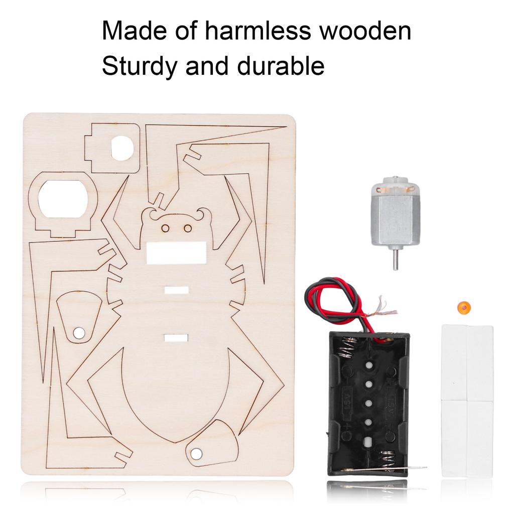 Electric Araneid DIY Toy Wooden Assemble Physics Experiment Educational Toy for Children