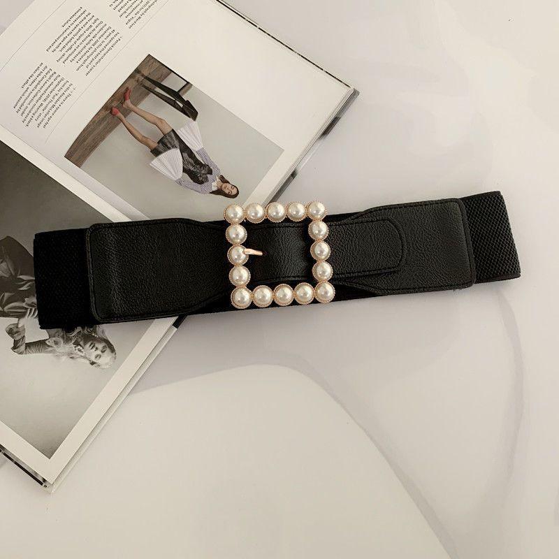 Pearl Sophisticated Wide Waist Accessory For Women Chic Korean Style For Dress Enhancement