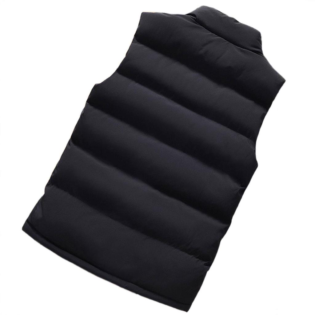 Pánská podzimní/zimní péřová vesta se stojáčkem – Bez rukávů, silná a teplá