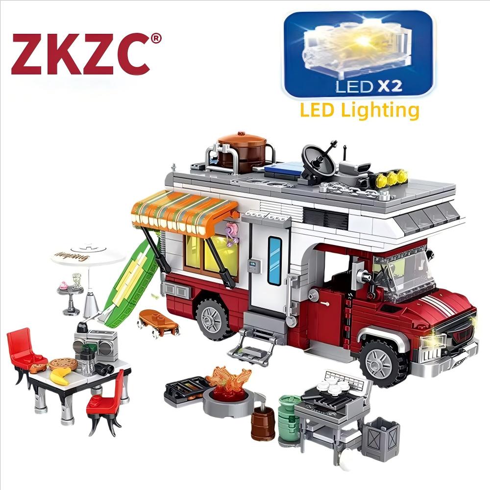 Non-Toxic Moc Technical Camper-Van Building Blocks Building Led Lighting Model Brick For Teenagers And Adults Christmas/Birthdays Diy Gift