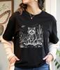 Raccoon Iced Latte T-Shirt, Desert Landscape Tee, Funny Animal Alien UFO Shirt,
