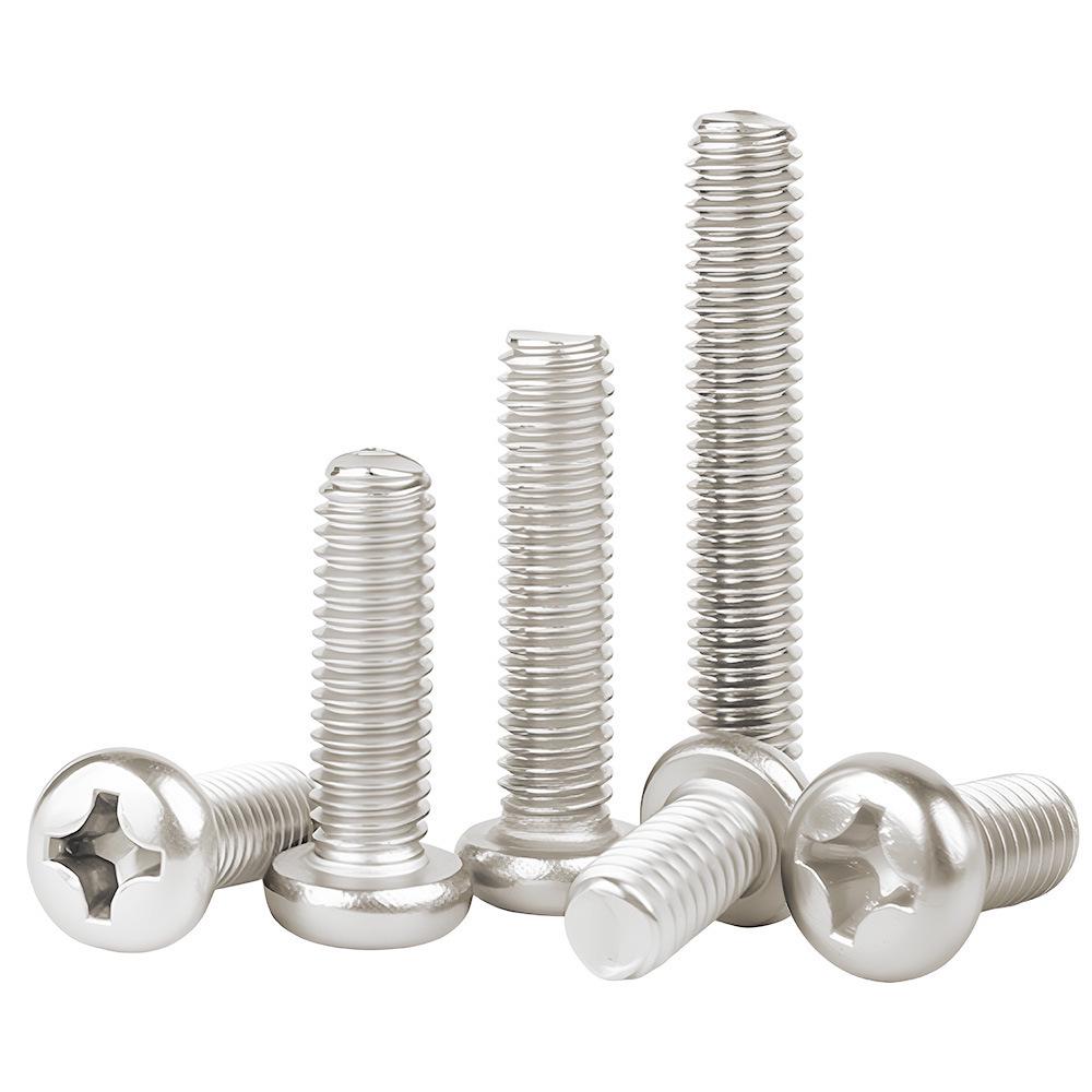 Yigu Carbon Steel Phillips Round Head Machine Screws, Nickel Plated PM Pan Head, M1M3M4 Electronic Small.