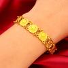 Rosenarmband Damen 24K Gold - Exquisite 3D-Rosen schnitzerei, 24K/AU999 Reingold, Weich und romantisch für Frauen