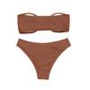 Women's Fashionable Casual  Color Strapless Swimsuit