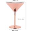 Stainless Steel Martini Glasses Set of 2, 220ml Unbreakable Metal Martini Glasses Copper Martini Glasses Stylish Cocktail Glasses Wine Goblet Martini