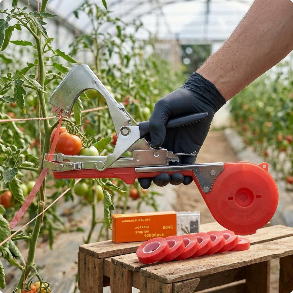 Vegetable Stem Tying Machine Metal Stapling Head Vine Handheld Plant Tie for Farm,