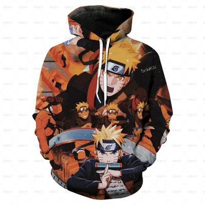 2024 New Classic Japanese Comics Fashion Trend Naruto Clothes 3D Hooded Sweatshirt Children Thick Hoodie Children's Hoodie