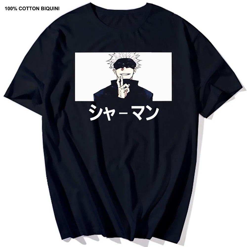 Harajuku Unisex's Tshirt Jujutsu Kaisen Printed Short Sleeve T Shirt Cool Cartoon Anime Casual T-shirt Kawaii Male Streetwear Tops