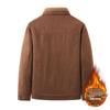2025 Men's Suede Jacket: Lambswool-Lined Cotton Outerwear, Velvet-Thickened for Winter