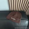 New Wool Knitted Hat Autumn and Winter Letters Men and Women Cold-proof and Warm Pullover Hat Versatile Casual Travel