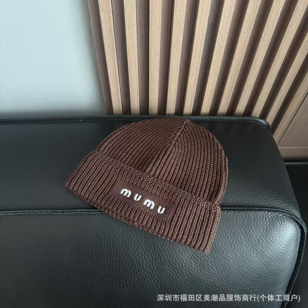 New Wool Knitted Hat Autumn and Winter Letters Men and Women Cold-proof and Warm Pullover Hat Versatile Casual Travel