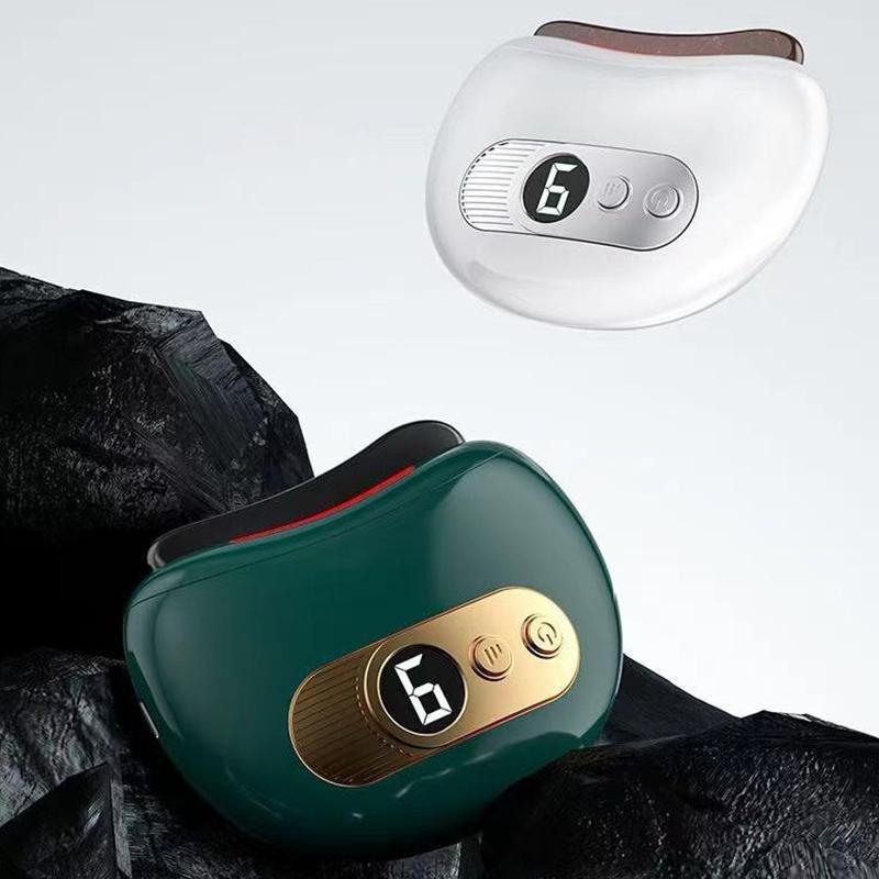 Usb Electric Guasha Massager Stone Heating Vibration Scraping Board Neck Back Massage Face Skin Gua Sha Facial Lifting Tools