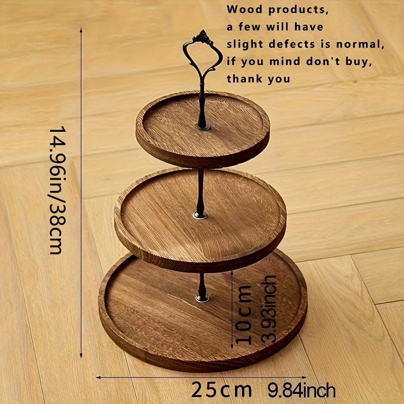 

Журнальный столик для гостиной, деревянная подставка для стола, многоярусный поднос для завтрака, поднос для торта, стойка для хранения, деревянная 3-ярусная тарелка для десертов, закусок, фруктов, поднос для домашнего стола