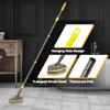Shower Cleaner Brush,Tub Tile Scrubber with Telescopic Long Handle,4 Scrub Heads for Cleaning Bathroom Bathtub Floor Baseboard Sink Kitchen Toilet
