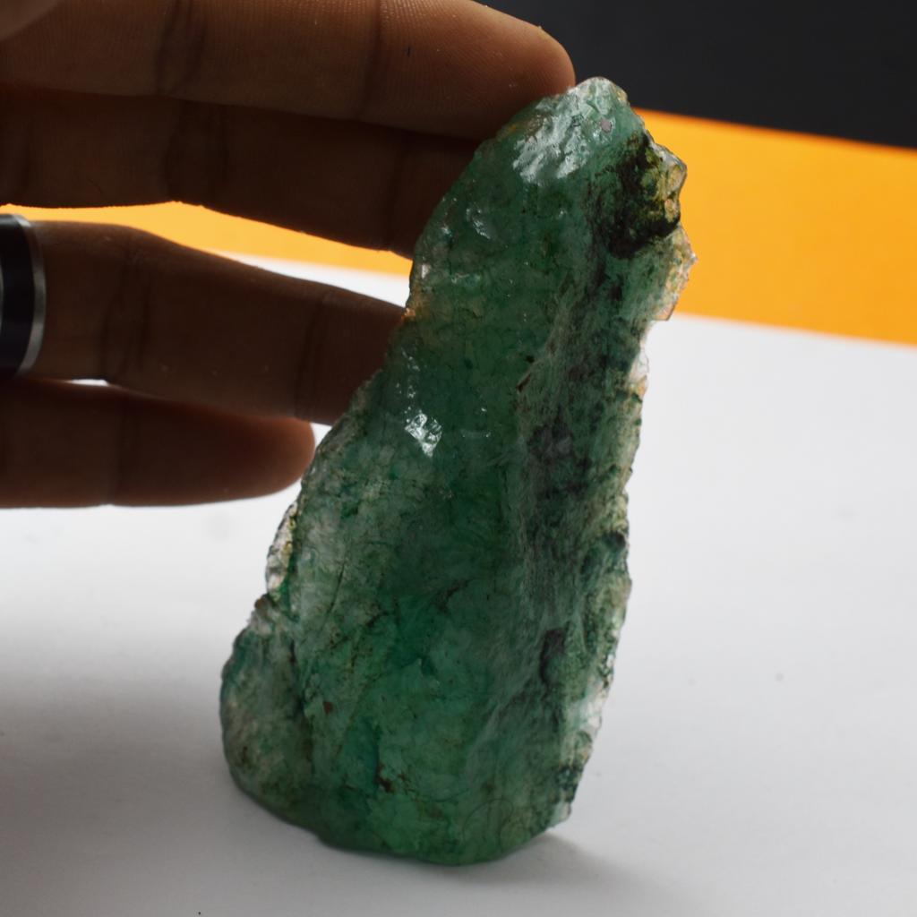 Emerald Green Natural 500.05 Ct Uncut Rough Earth Mined Loose Gemstone CERTIFIED am00-23-Sa