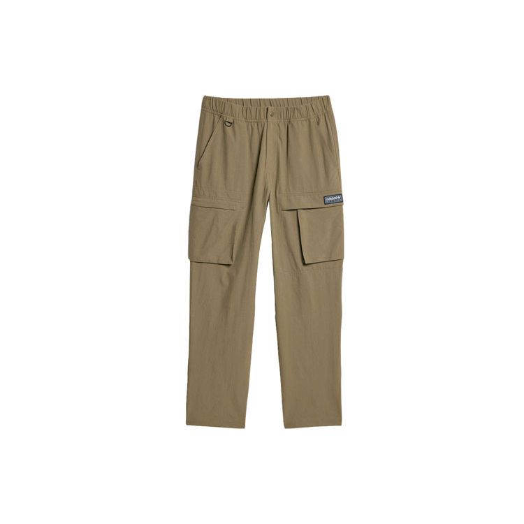 Adidas Originals Rossendale Solid Logo Loose Straight Work Pants Men pants Khaki-Green IN6752