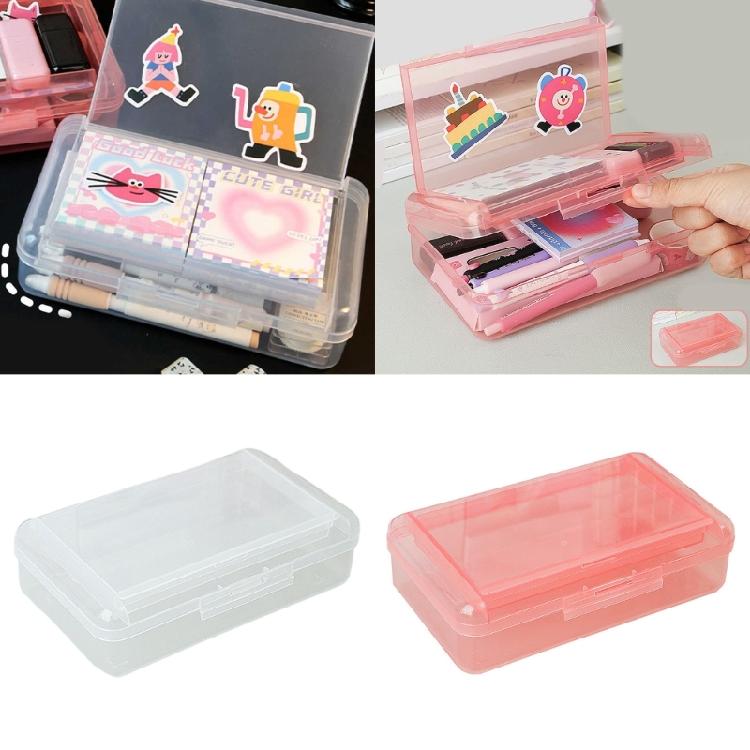 Double Layer Pencil Case High Capacity Pen Case Water Resistant Pencil Storage Box Portable Pen Organizers for Student