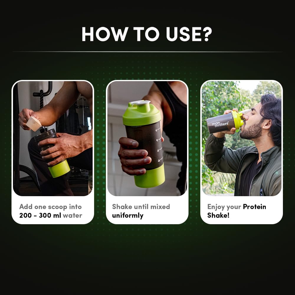 Man Matters Whey Protein Powder Double Chocolate 500 G High Protein Supplement For Workout Strength Recovery Support