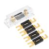 X AUTOHAUX 1 Set Car 1/0 2 4 AWG Wire Input/Output ANL Fuse Holder and 5pcs 175A ANL Fuse