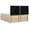 Boxspring Bed with Mattress Cream 200 x 200 cm Fabric