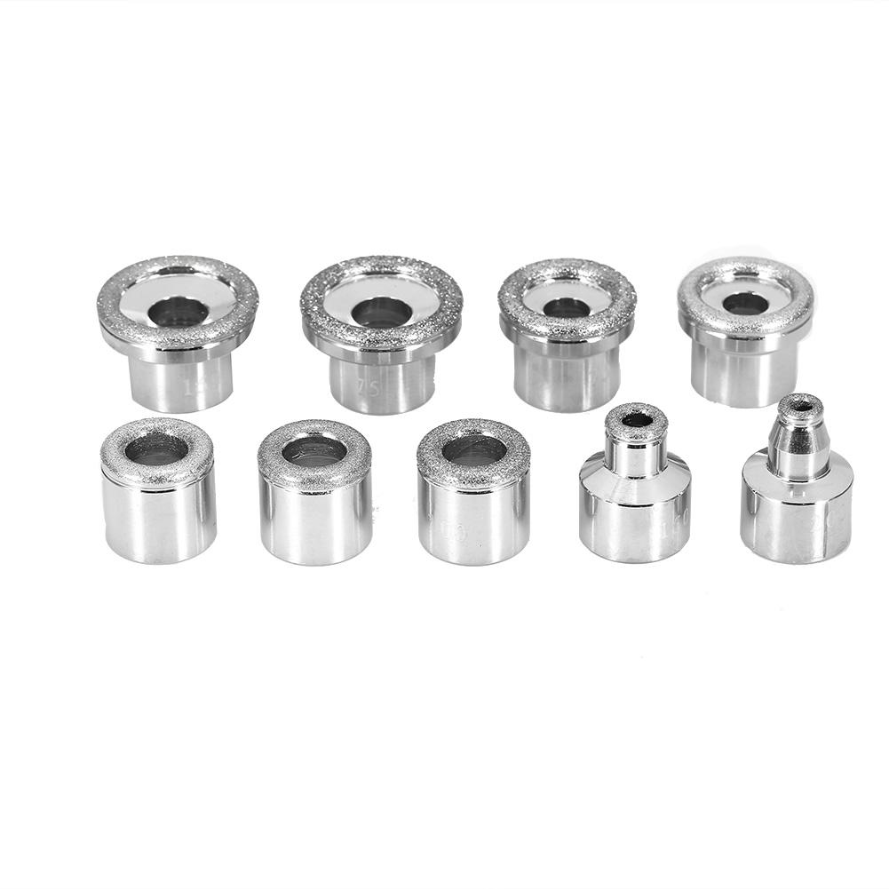 9Pcs Replacement Diamond Microdermabrasion Dermabrasion Tips Stainless Steel Filter Set
