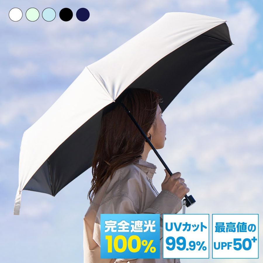 Simple Folding Umbrella Lightweight Foldable UV Day Day Sun-Blocking Parasol, Protection, Men's & Women's, Mother's & Father's Gift, TU-0001 (Navy)
