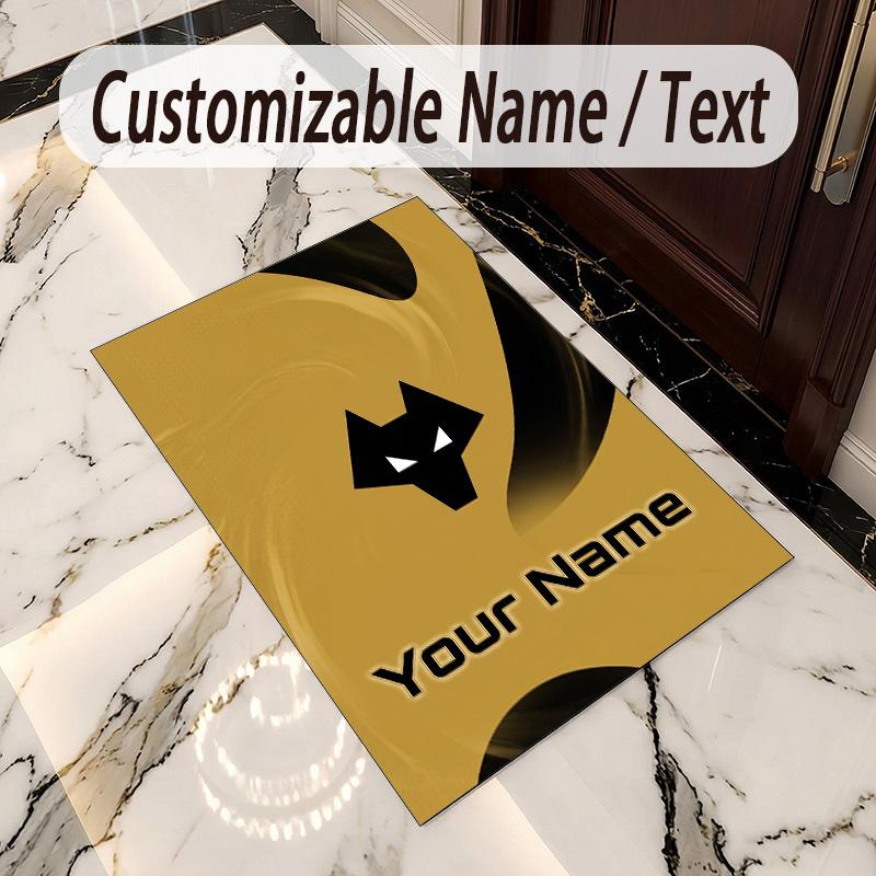 Crystal Velvet Rug Wolverhampton Wanderers Football Print Custom Name Text Floor Mat Home Decor
