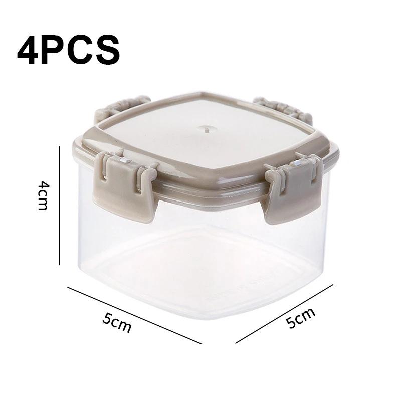 4 Pieces Sauce Squeeze Bottle Plastic Mini Seasoning Box Salad Ketchup Container Outdoor Portable Barbecue Picnic Accessories
