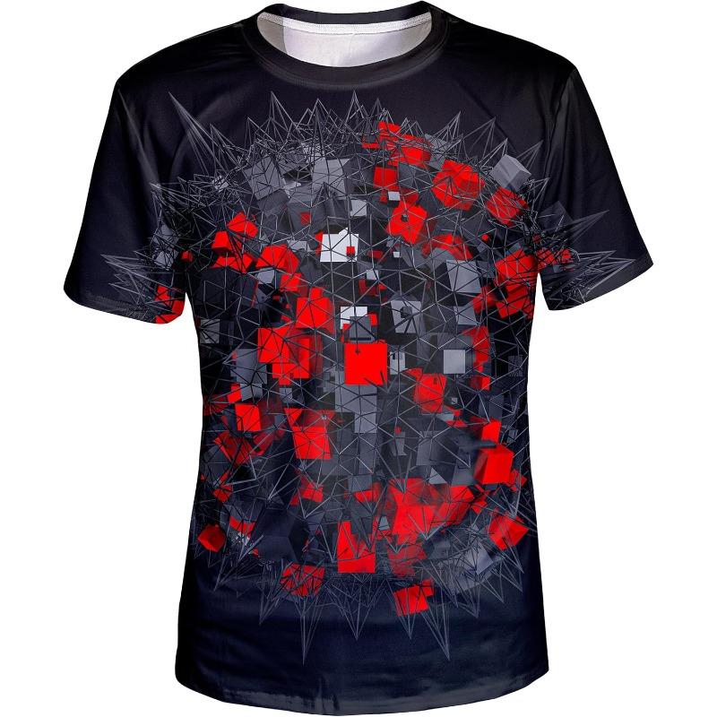 Men's Summer T-Shirt 3D Summer Style Beach Coconut Trees Polyester Quick Dry Breathable Short Sleeve Casual Wear
