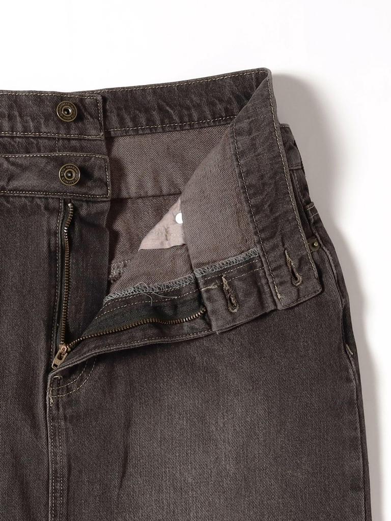 B:MING LIFE STORE by BEAMS Overdyed Denim Skirt (S-M) Women's Black Medium