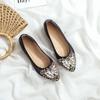 Rhinestone Soft-soled Women's Shoes, Which Can Be Rolled and Easily Carried, Ballet Flat Shoes