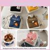 Chic Canvas Single Shoulder Bag With Adorable Rabbit And Carrot Pins Perfect For Daily Outfits