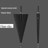 Windproof Double Canopy Umbrella with 24 Ribs and Long Handle