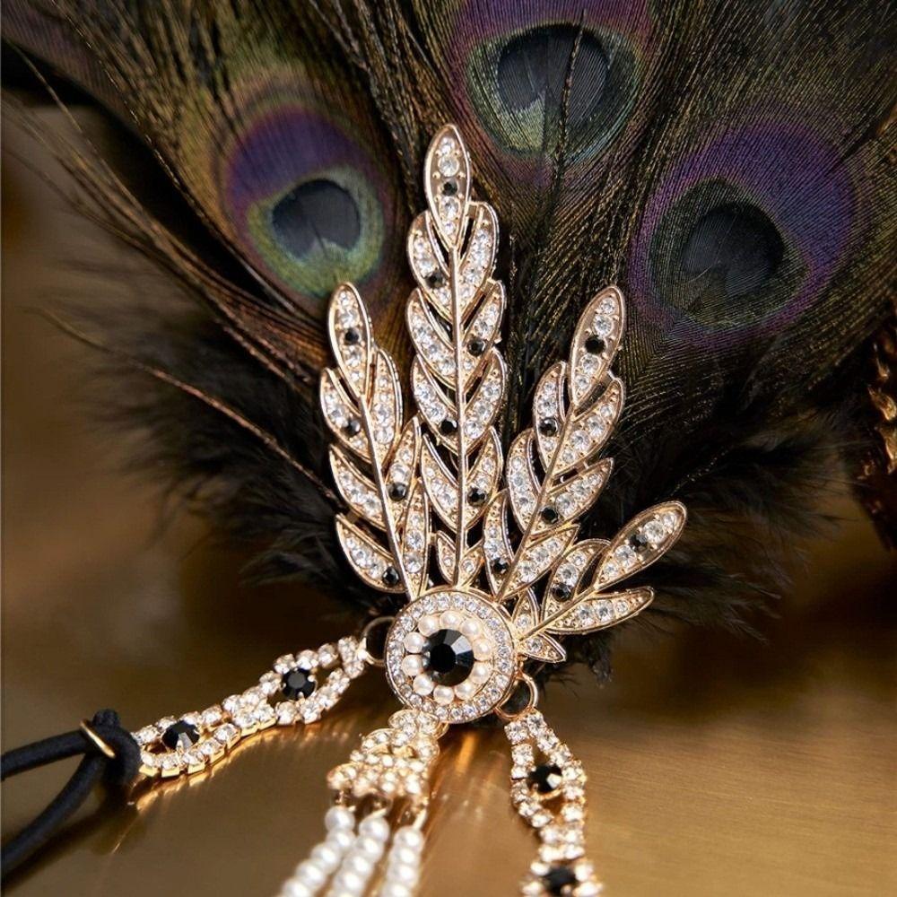 1920er Jahre Stil Flapper Kopfschmuck Strass Quaste Kopfschmuck Haaraccessoires Fotoshooting