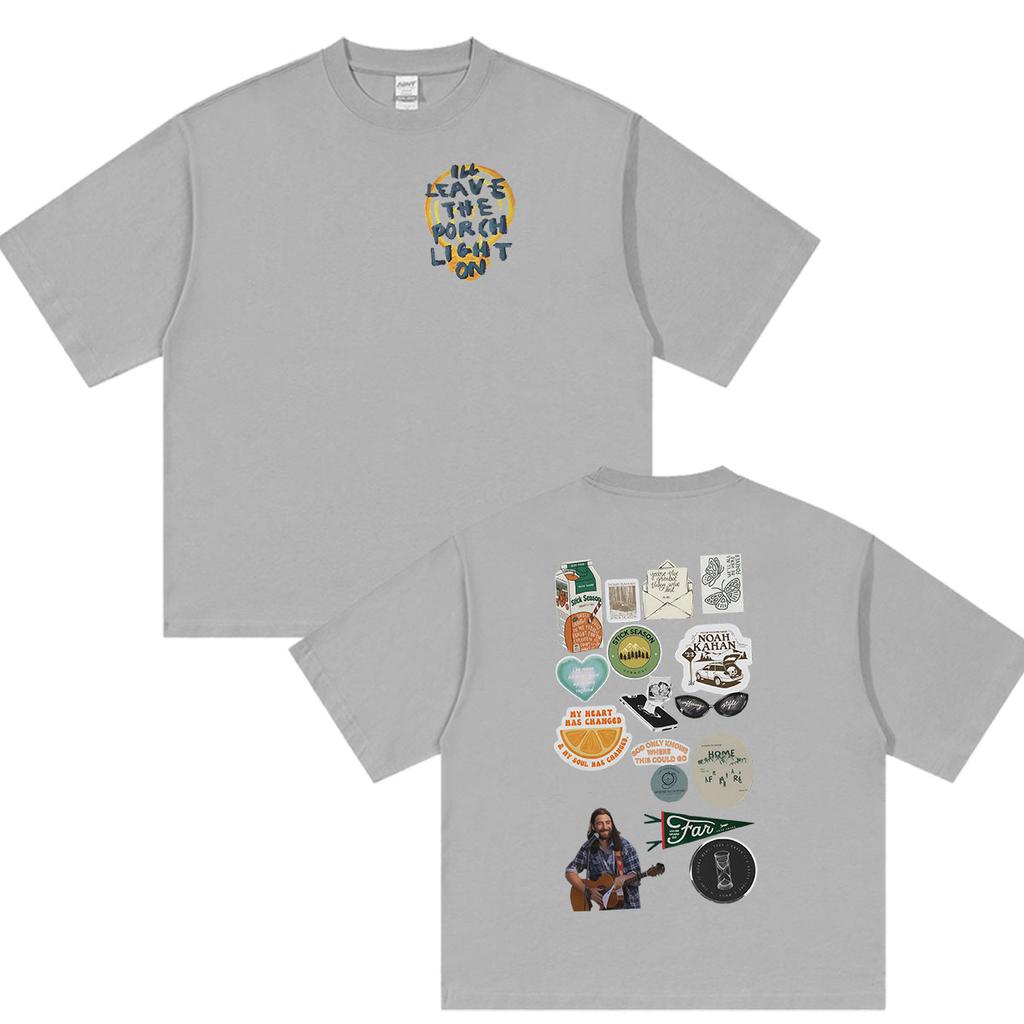 Noah Kahan The Great Divide Tour 2026 Print T Shirt Unisexs Vintage Fashion Oversized Cotton Tshirts Hip Hop Pop Clothing Tshirt