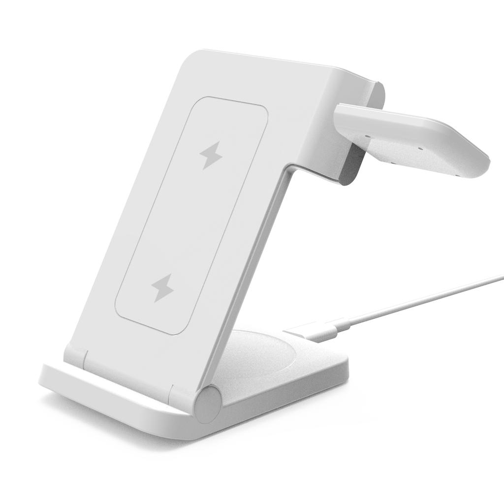 Stojak do ładowania bezprzewodowego 3 w 1 30 W Przenośna stacja szybkiego ładowania dla iPhone 16/15/14 Pro Max iWatch 9/8/7/6/5 Airpods 3/2