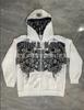Harajuku Y2K Spring and Autumn Hooded Sports Cardigan Zipper Graffiti Print Long Sleeve Hoodie Jacket Plus Size