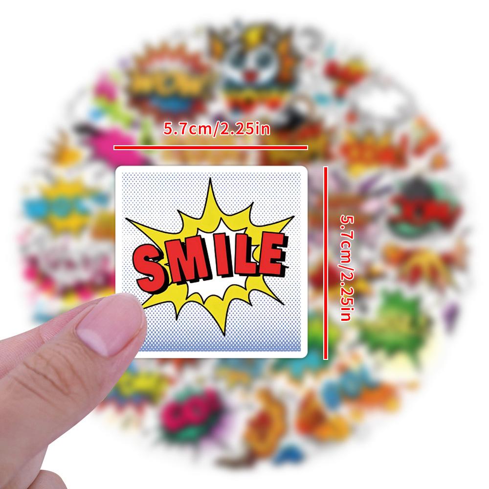 55 Explosion Explosion Doodle Aufkleber Roller Laptop DIY Cartoon Aufkleber