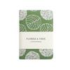 Fabric Cover Leaf Hand Ledger Compact Pocket Book Embroidered Notebook  for Going Back To School