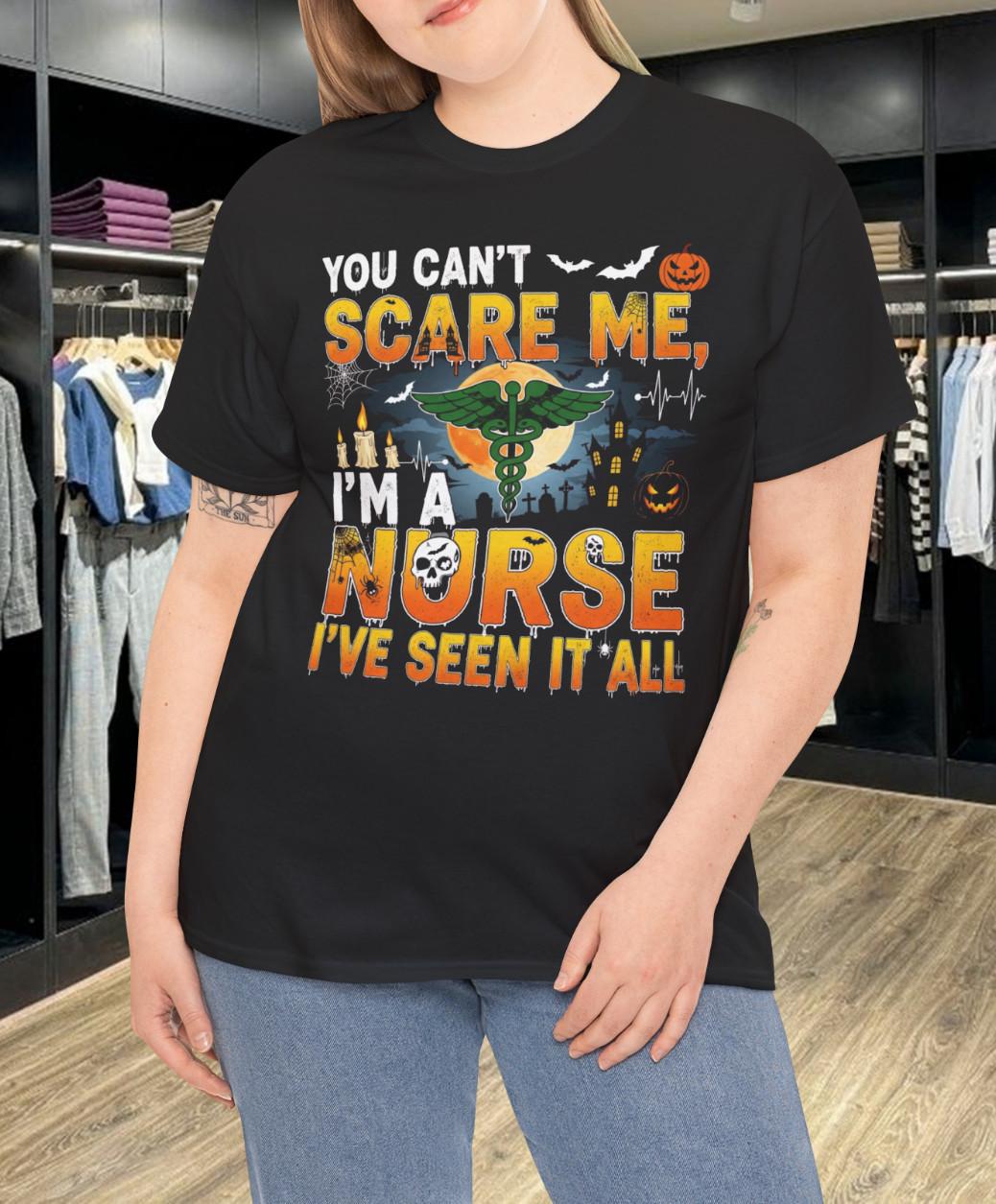 Halloween Nurse Cottom Unisex T-Shirt Mens Womens Tees Top XL