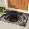 3D Optical Illusion Endless Abyss Non-Slip Door Mat Machine Washable for Bathroom Bedroom Camping Yoga Durable Floor Mat