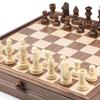 Brangdy Walnut Solid Wood Chess & Checkers Set
