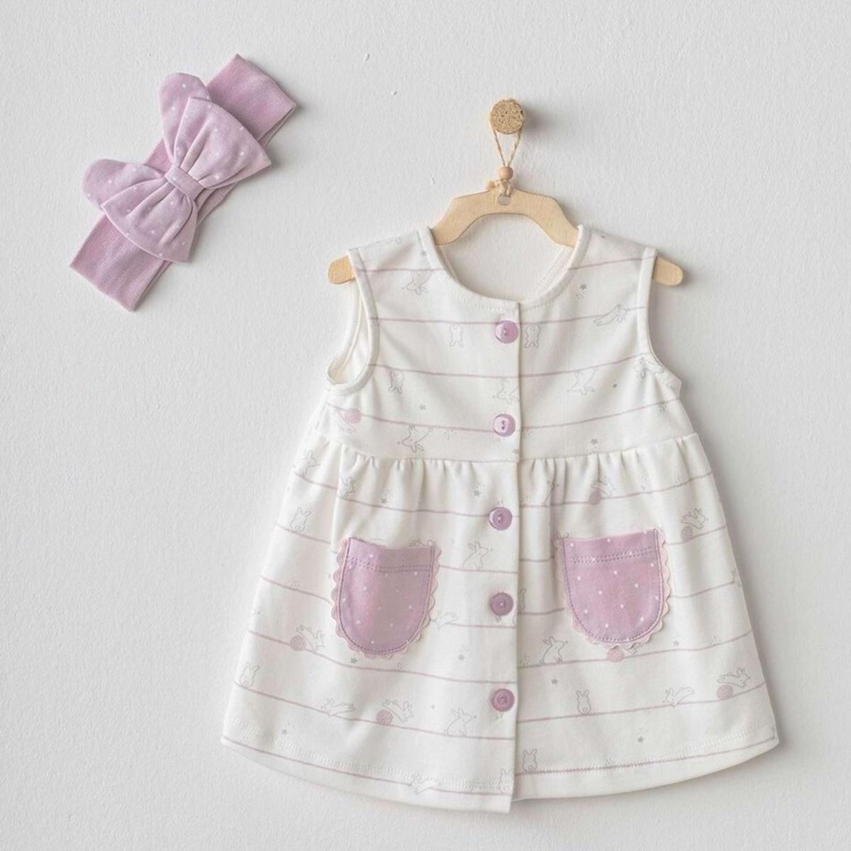 

Andywawa AC23598 Funny Bunny Baby Dress Suit Ecru