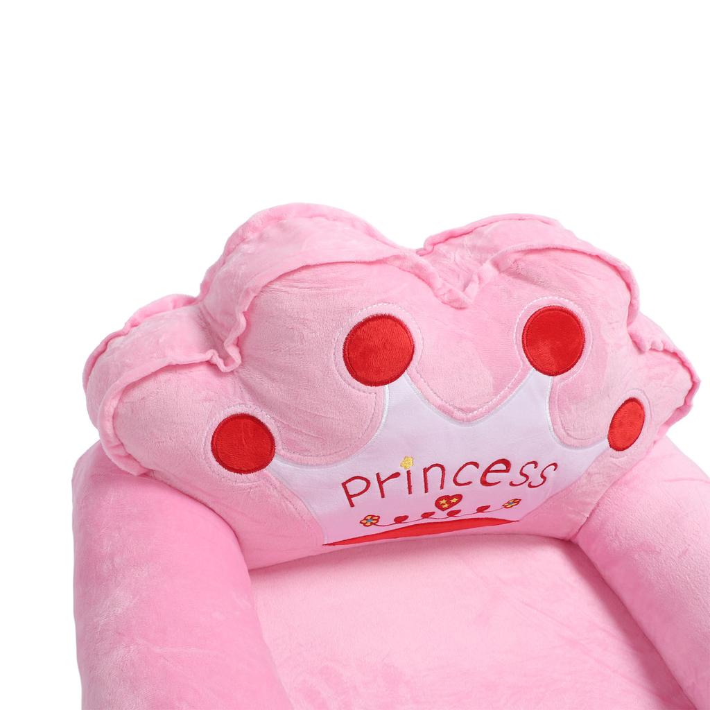 Kleinkindstuhl für Mädchen Kinder Niedliche Prinzessin Tiara Ausklappbare Couch Bett Bodenkissen Armlehne Sofa für